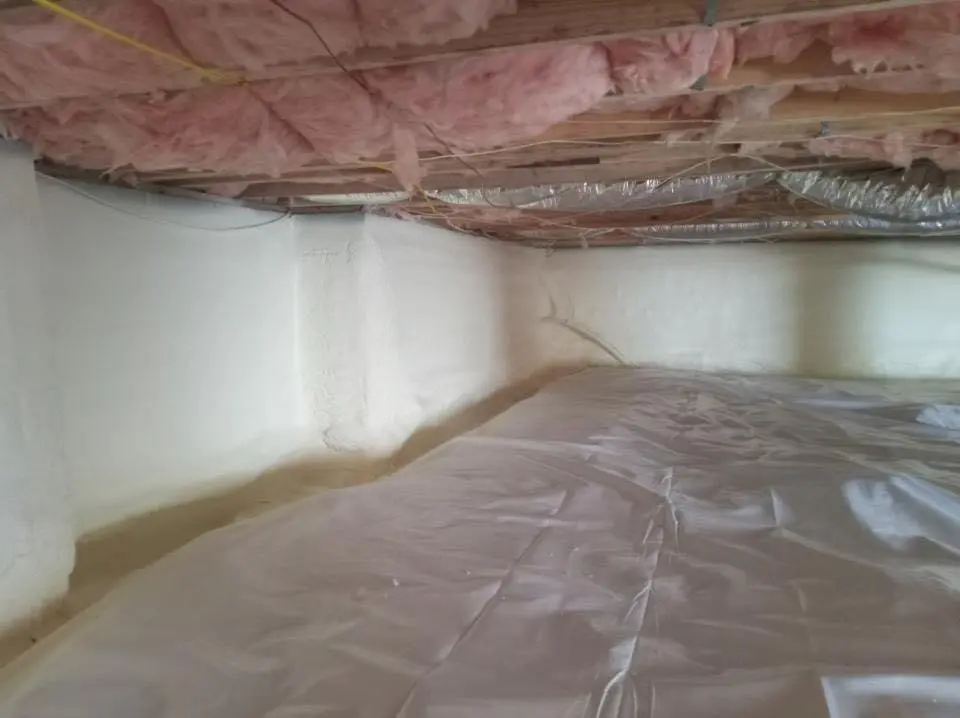 Crawl space encapsulation with closed-cell spray foam for Attic Insulation in Interlaken